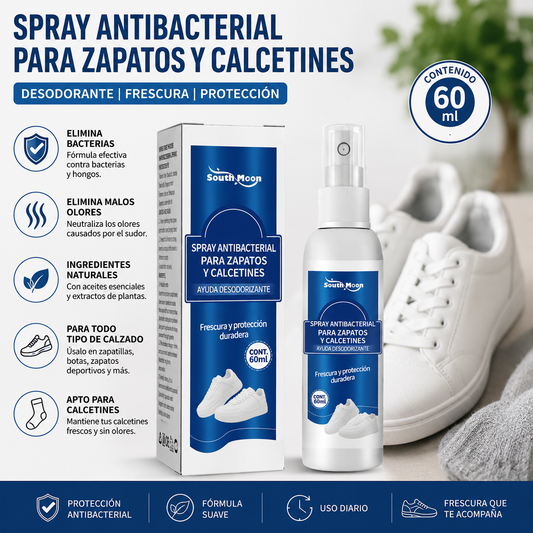 Spray Antibacterial Para Calzado y Medias – Eliminador de Olores 60ml