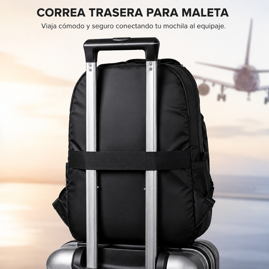 Mochila Impermeable Porta Notebook Premium Negra