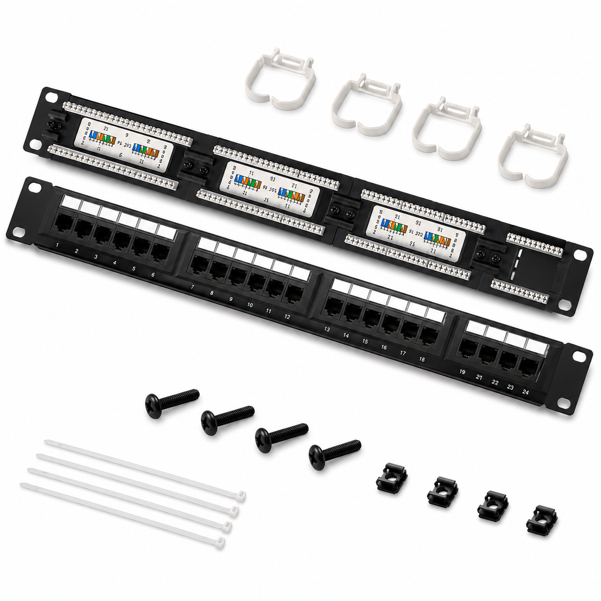 Patch panel Cat5e 24 puertos – Kraft Uruguay, vista 1