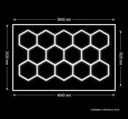 Paneles LED Hexagonales para Techo – Iluminación Premium