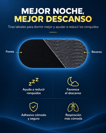 Tiras Bucales Adhesivas Antironquidos – Dormir y Deporte – 30 unidades