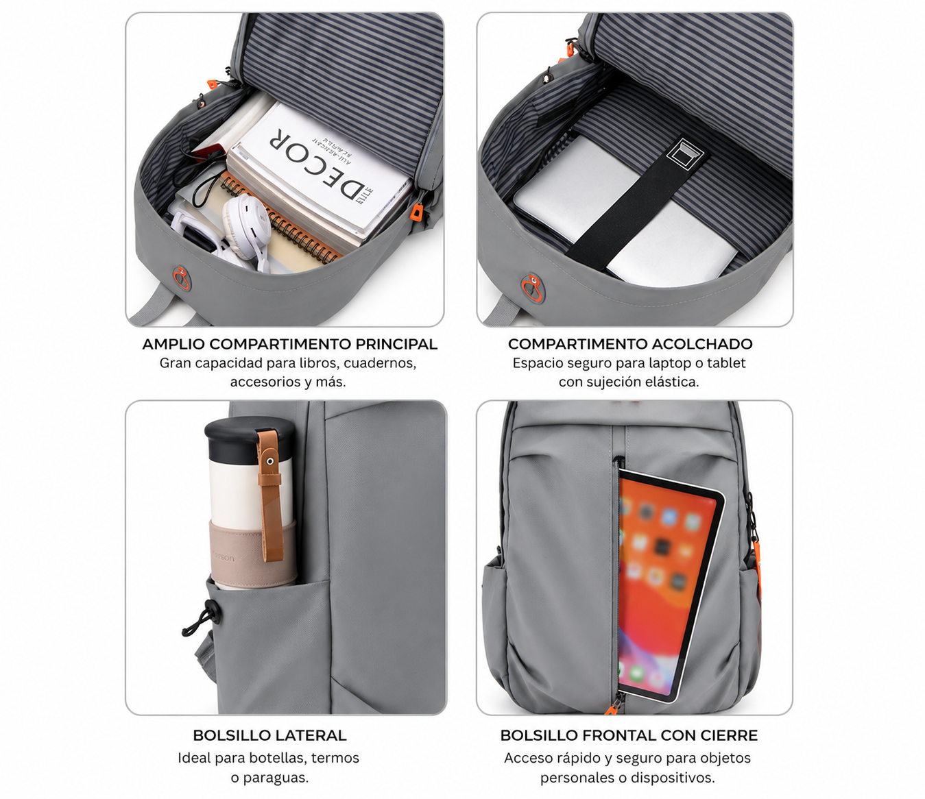 Mochila Urbana Impermeable para Notebook y Viaje