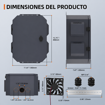 Gabinete Eléctrico Exterior IP65 con Ventilación
