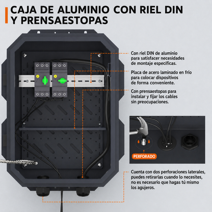 Gabinete Eléctrico Exterior IP65 con Ventilación