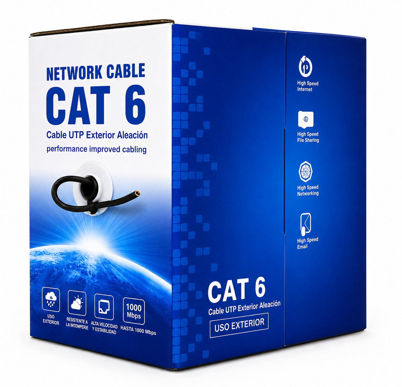Cable UTP Cat6 Exterior Aleación – Mayor Velocidad y Estabilidad