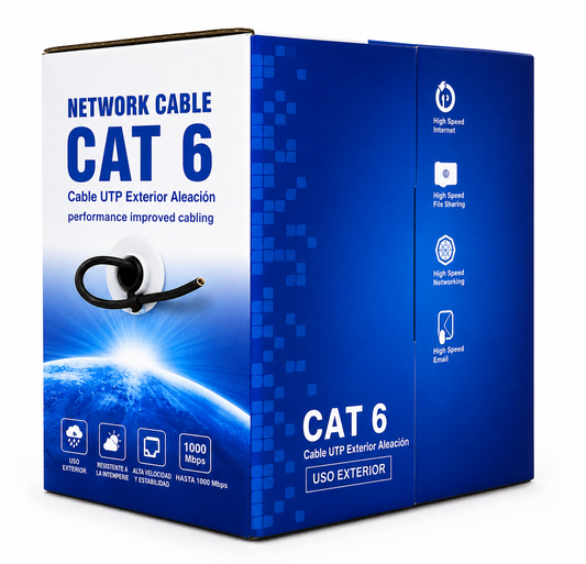 Cable UTP Cat6 Exterior Aleación – Mayor Velocidad y Estabilidad