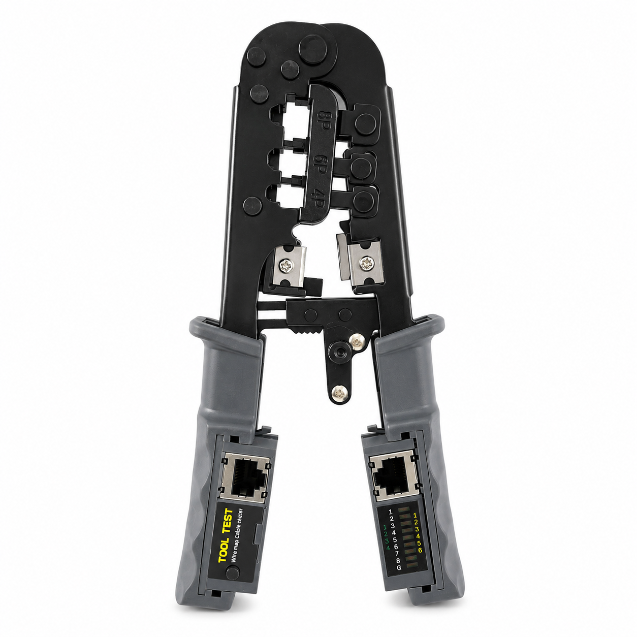 Pinza Crimpadora RJ45 8P8C Con Tester De Red Profesiona