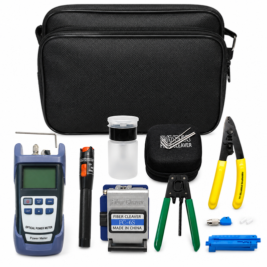 Kit Herramientas Fibra Óptica FTTH Profesional Con Cleaver