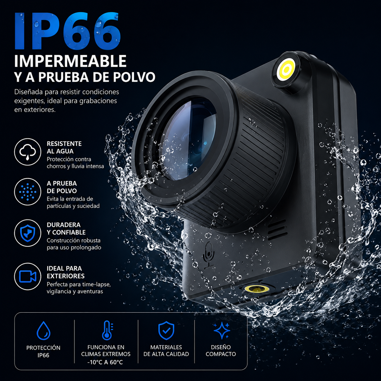 Cámara Time-Lapse 4K IP66 Para Construcción Y Exteriores